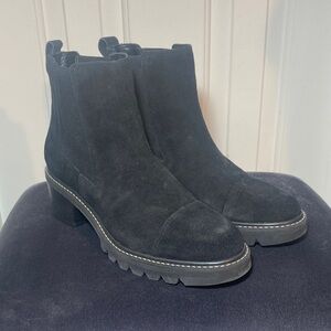 Bernardo Studio Black Salem 2 Suede Heeled Chelsea Boot Bootie size 8